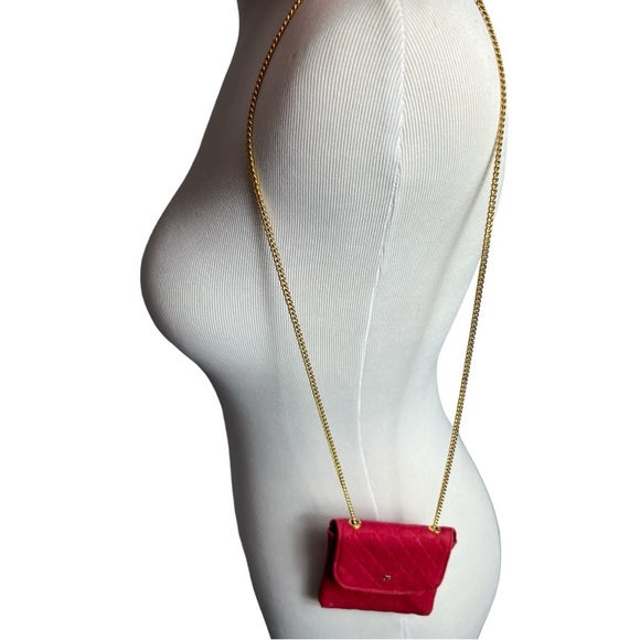 Chanel Vintage 1990 Red CC Mini Bag on Chain - Picture 2 of 10